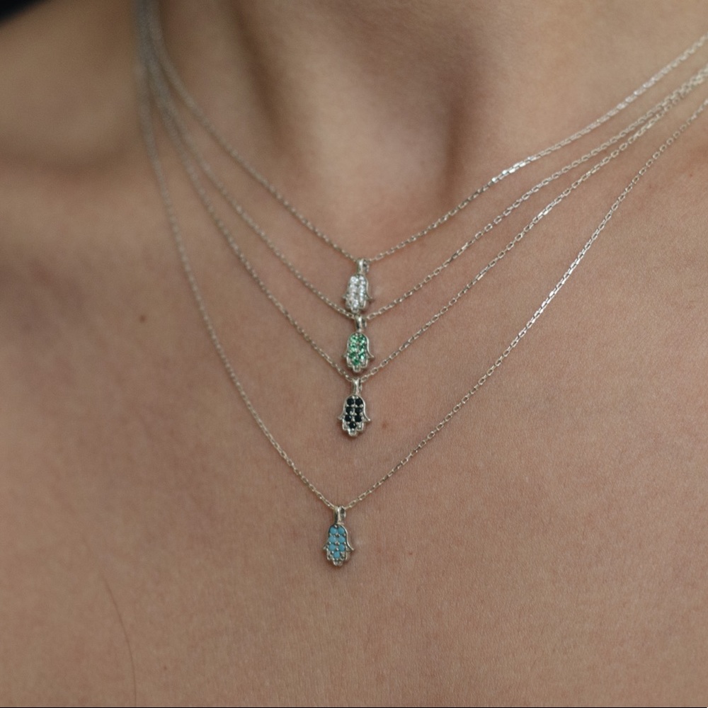 Mini hamsa and Necklace